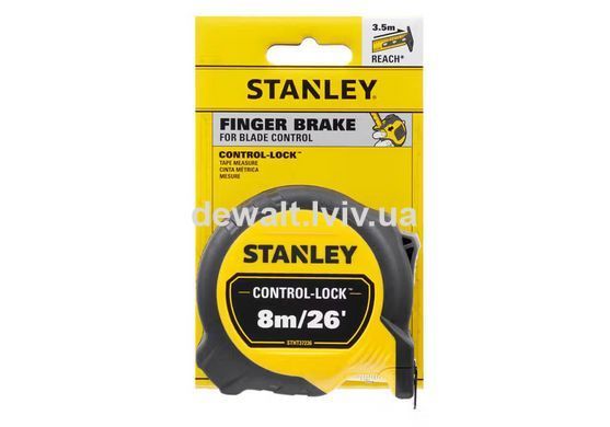 Рулетка вимірювальна CONTROL-LOCK довжиною 8 м/26, STANLEY STHT37236-5