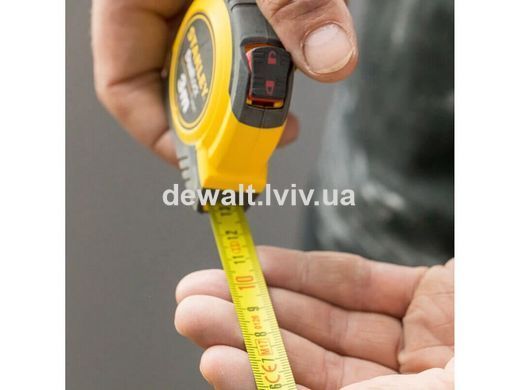 Рулетка вимірювальна Tylon &trade; Dual Lock довжиною 3 м, шириною 13 мм, в пластмасовому корпусі STANLEY STHT36802-0