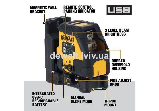 Рівень лазерний лінійний DeWALT DCLE14201GB