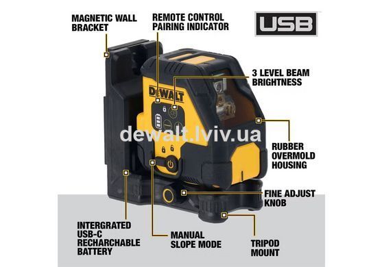 Рівень лазерний лінійний DeWALT DCLE14201RB