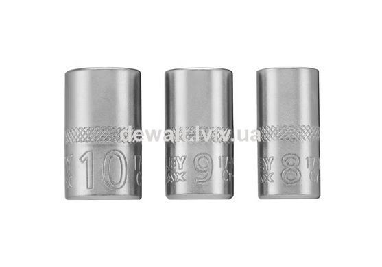Набор торцевых головок 1/4 Maxi Drive, с шестигранным профилем, 3 шт: 8, 9, 10 мм STANLEY FMMT17091-0