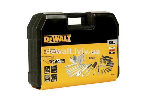 Набор головок и бит 1/4, 3/8, 89 предметов DeWALT DWMT73800-1