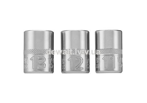Набор торцевых головок 1/4 Maxi Drive с шестигранным профилем, 3 шт: 11, 12, 13 мм. STANLEY FMMT17092-0