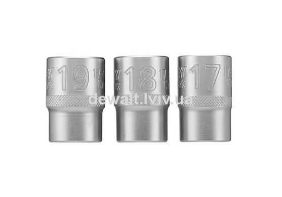 Набор торцевых головок 1/2 Maxi Drive с шестигранным профилем, 3 шт: 17, 18, 19 мм. STANLEY FMMT17094-0