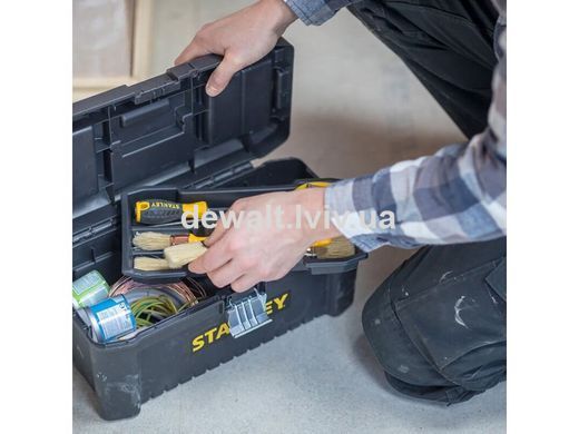 Ящик ESSENTIAL пластиковий з металевими застібками, розмір 316x156x128 мм (12.5 ) STANLEY STST1-75515