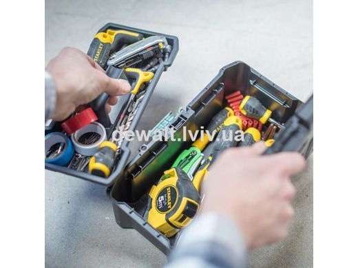 Ящик ESSENTIAL пластиковий з металевими застібками, розмір 316x156x128 мм (12.5 ) STANLEY STST1-75515