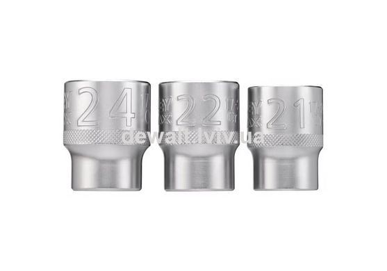 Набор торцевых головок 1/2 Maxi Drive с шестигранным профилем, 3 шт: 21, 22 24 мм. STANLEY FMMT17095-0