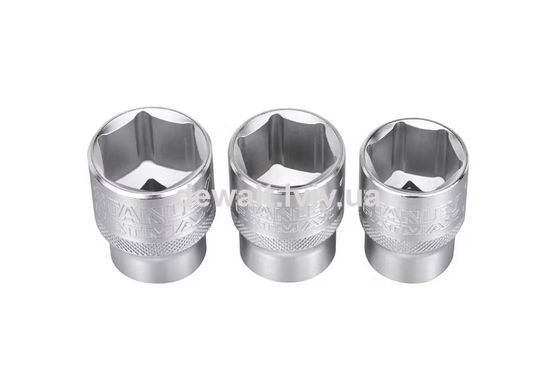 Набор торцевых головок 1/2 Maxi Drive с шестигранным профилем, 3 шт: 21, 22 24 мм. STANLEY FMMT17095-0