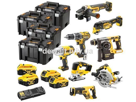Набір из 8-ми інструментів акумуляторних DeWALT DCK865P4T