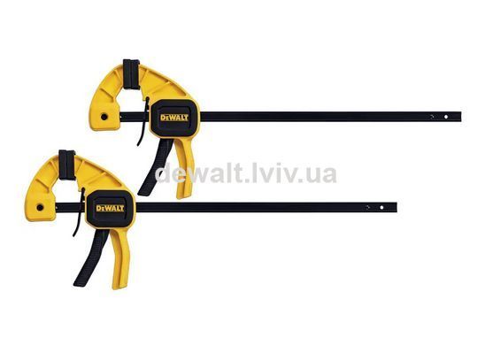 Струбцини М тригерні з максимальним зусиллям стиснення 63 кг, 2 шт DeWALT DWHT0-83158