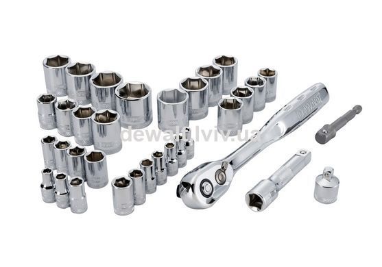 Набір головок 1/4, 3/8, 34 предмети DeWALT DWMT45034-0