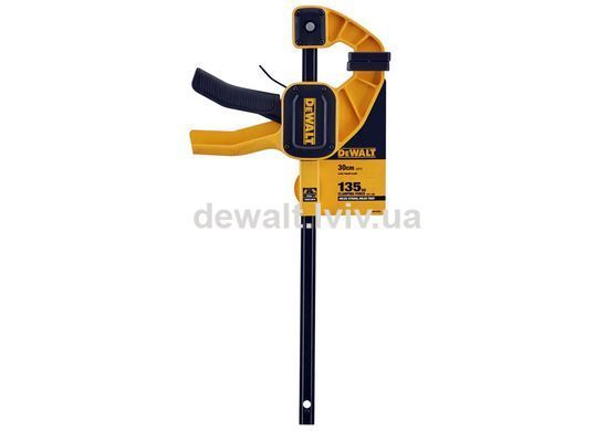 Струбцина L триггерная з максимальним зусиллям стиснення 135 кг DeWALT DWHT0-83193