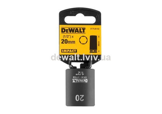 Головка торцева ударна коротка IMPACT DeWALT DT7538
