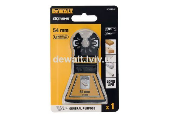 Полотно пильное погружное трехстороннее Extreme DeWALT DT20773