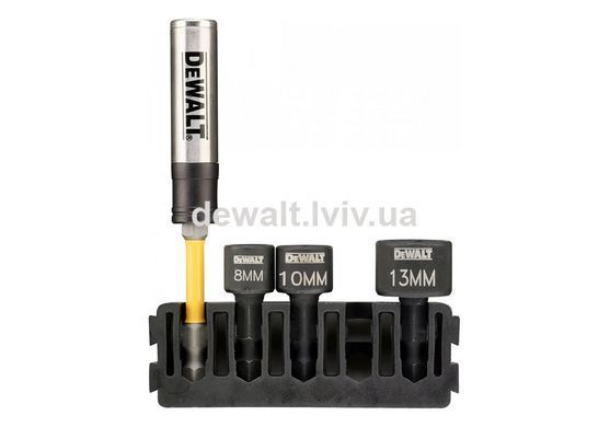 Кассета с набором торцевых магнитных головок и магнитным держателем DeWALT DT70826