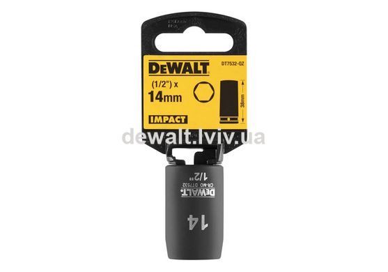 Головка торцева ударна коротка IMPACT DeWALT DT7532