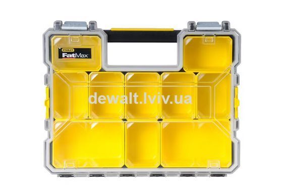 Органайзер професійний FATMAX SHALLOW PRO METAL LATCH, вологозахисний, розмірами 446x116x357 мм STANLEY 1-97-518