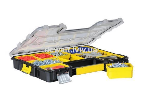 Органайзер професійний FATMAX SHALLOW PRO METAL LATCH, вологозахисний, розмірами 446x74x357 мм STANLEY 1-97-517