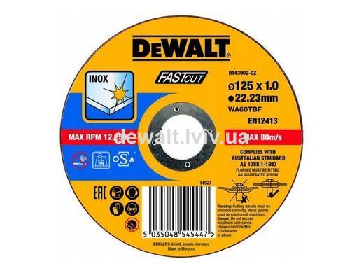 Круг відрізний DeWALT DT43902