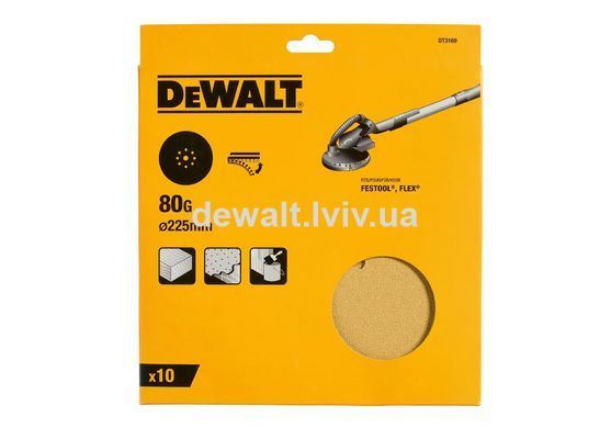 Шлифшкурка самоклеющаяся для эксцентриковых шлифмашин DeWALT DT3169