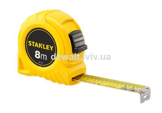 Рулетка измерительная GLOBAL TAPE длиной 8 м, шириной 25 мм, в пластмассовом корпусе STANLEY 0-30-457