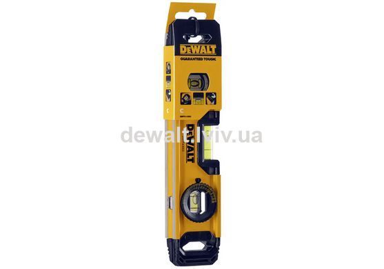 Уровень TORPEDO из алюминия длиной 250 мм с 3 капсулами и магнитами DeWALT DWHT0-43003