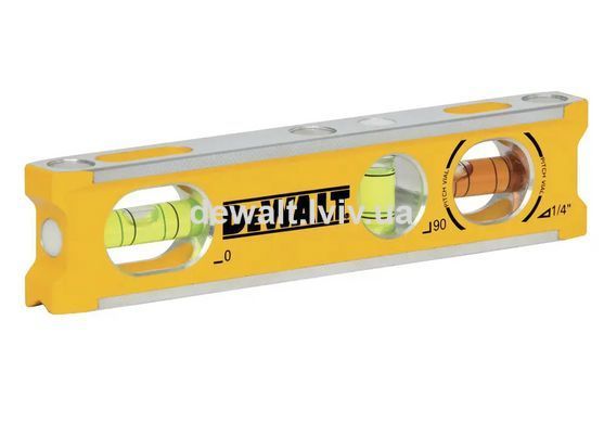 Рівень BILLET TORPEDO з алюмінію довжиною 165 мм з 3 капсулами і магнітами DeWALT DWHT42525-0
