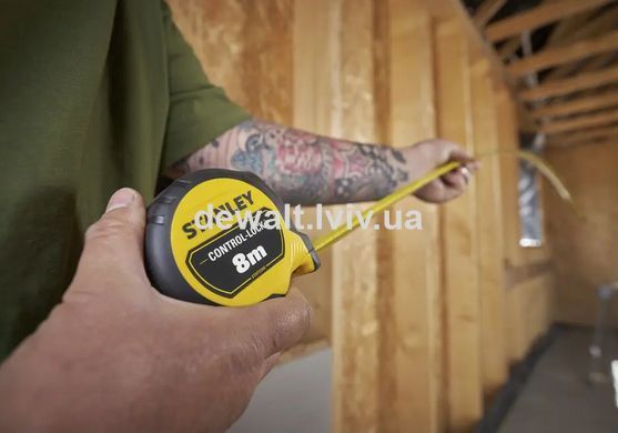 Рулетка вимірювальна CONTROL-LOCK довжиною 8 м, STANLEY STHT37240-3