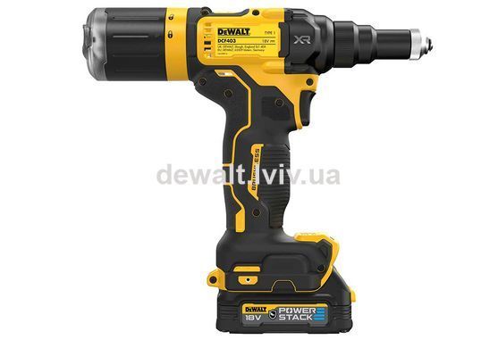 Заклепочник акумуляторний DeWALT DCF403E1GT