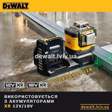Уровень лазерный линейный DeWALT DCE089D1G18