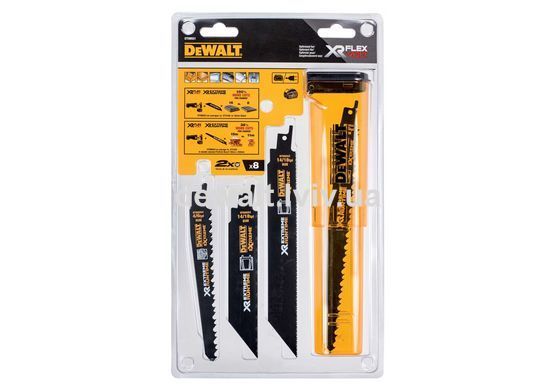 Набір полотен пиляльних EXTREME RUNTIME, для шабельних пил, DeWALT DT99551, 8 шт.