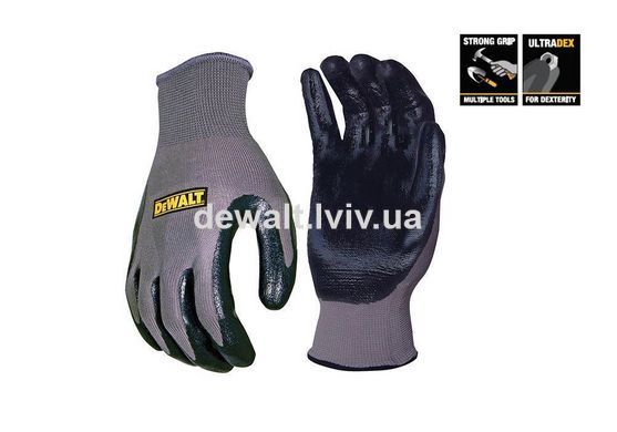 Перчатки универсальные с покрытием нитрилом Ultradex&trade; DeWALT DPG66L