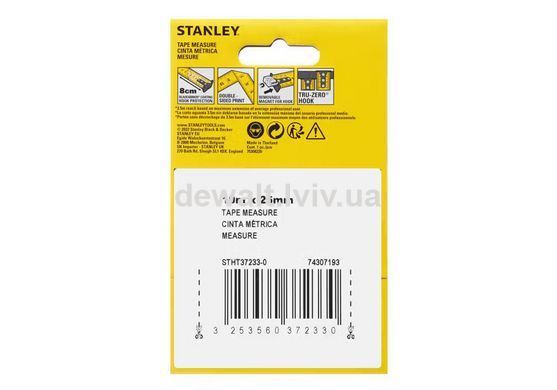 Рулетка измерительная CONTROL-LOCK длиной 10 м, STANLEY STHT37233-0