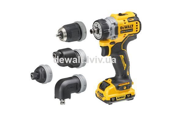 Дриль-шурупокрут зі змінними насадками акумуляторний DeWALT DCD703