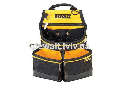 Поясная сумка с двумя карманами под крепеж и скобой для молотка DeWALT DWST1-75650