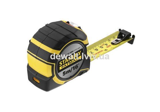 Рулетка вимірювальна FatMax&reg;Autolock довжиною 5 м/16, шириною 25 мм, в обгумованому корпусі, з подвійною шкалою STANLEY FMHT43242-0