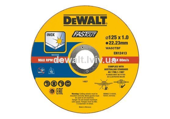 Набір кругів відрізних FASTCUT DeWALT DT20540