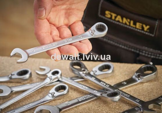 Ключ гаечный комбинированный размером 19 мм с храповым механизмом STANLEY FMMT13096-0